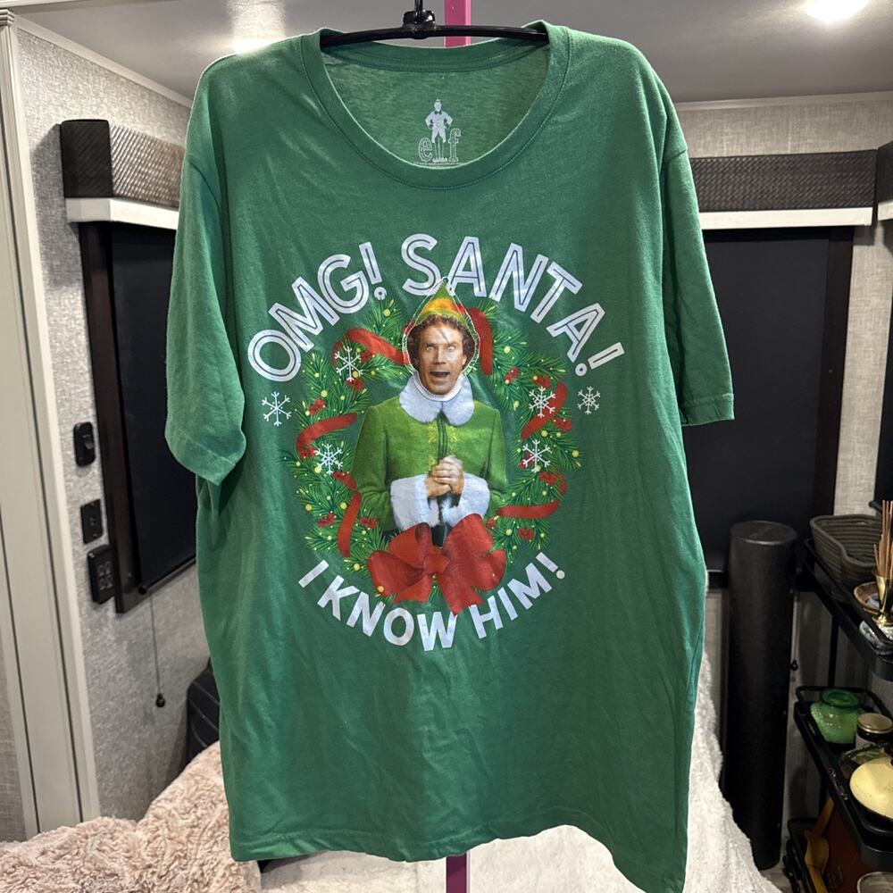 ELF MOVIE TSHIRT OMG -SANTA! I know him! XXL
